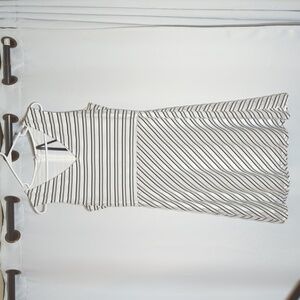 Marc New York Striped Black White Mesh overlay size 10 Aline dress